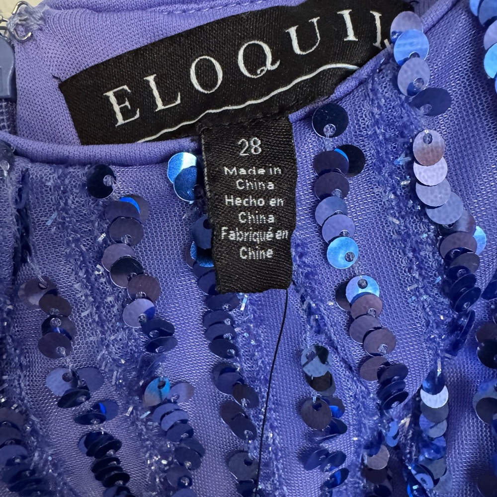 Eloquii Sparkling Purple Sequined Midi Dress - Picture 5 of 12